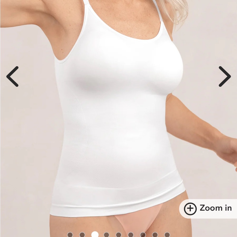 2 Shapermint camisoles- white and cream NWT